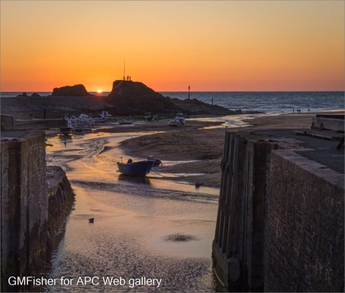 Sunset view from Bude Sea Lock gate - Gavin Fisher